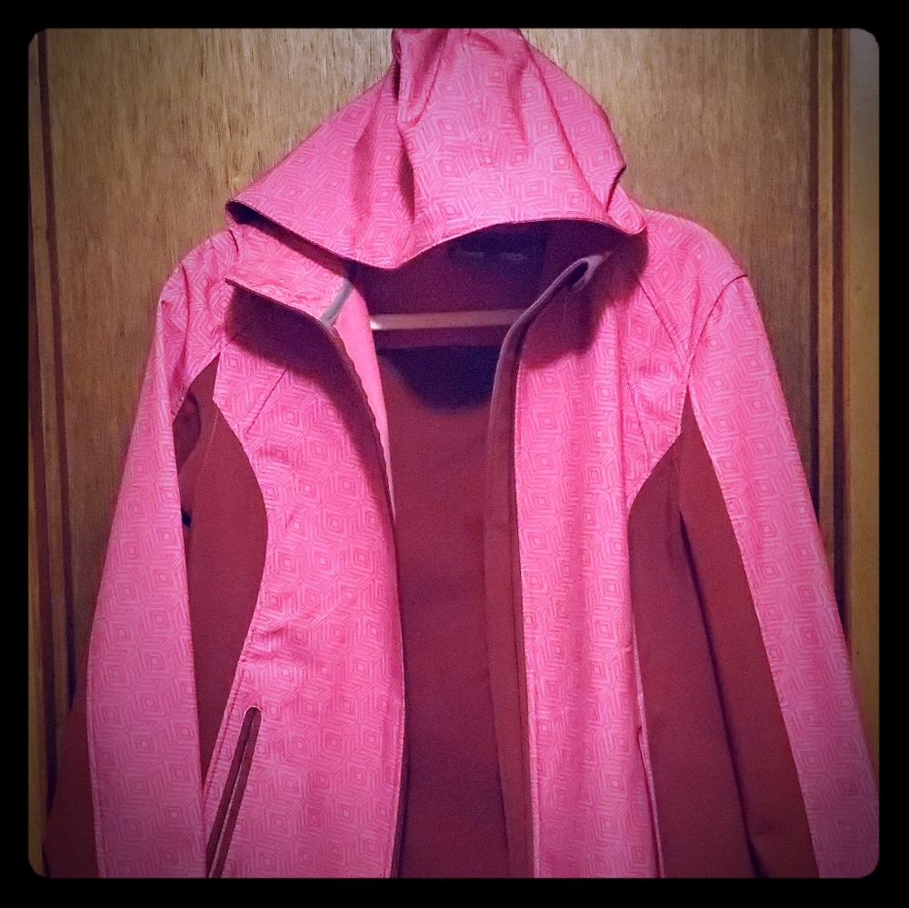 Pink rain jacket